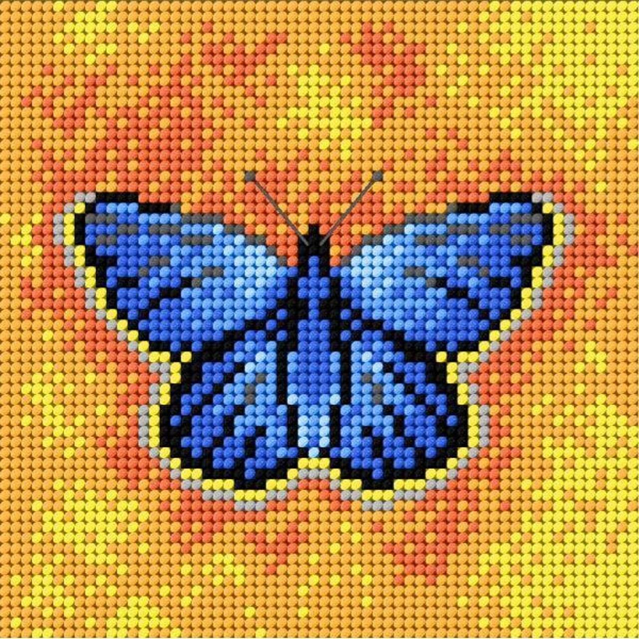 Orchidea Peacock Butterfly Gobelin Canvas for Halfstitch